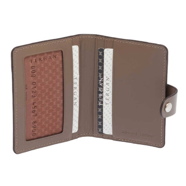 Bej Hakiki Deri Unisex Kredi Kartlık - S1KK00001653-V62 - 2
