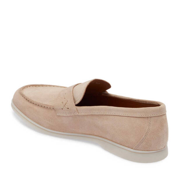 Bej Hakiki Süet Deri Erkek Loafer - E24I1AY56788-B79 - Tergan