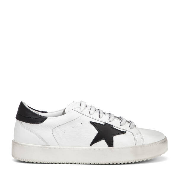 Beyaz Hakiki Deri Kadın Sneaker - K25I1AY68072-A26