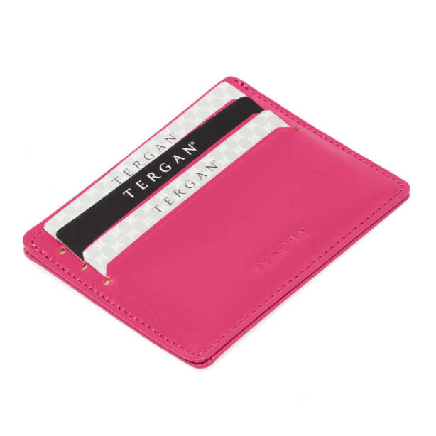 Fuşya Hakiki Deri Unisex Kredi Kartlık - S1KK00001050-J7E - Tergan