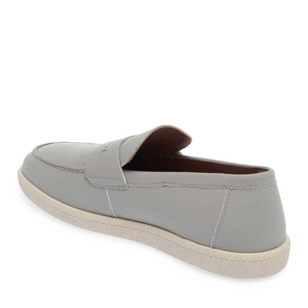 Gri Hakiki Deri Erkek Loafer - E24I1AY56705-H1Y - Tergan