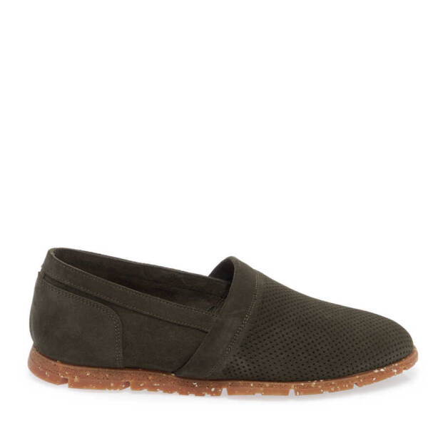 Haki Hakiki Süet Deri Erkek Loafer - E24I1AY56589-J86 - Tergan