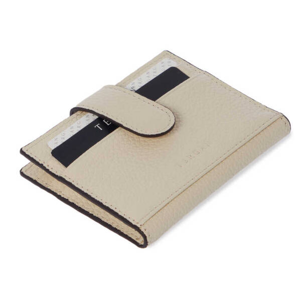 Krem Hakiki Deri Erkek Kredi Kartlık - S1KK00001617-N30 