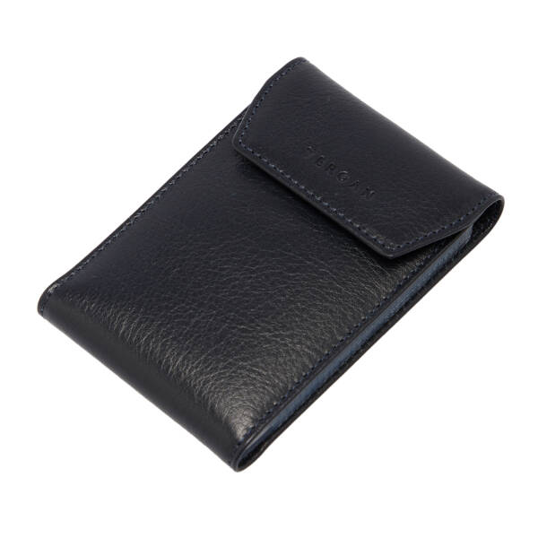 Lacivert Hakiki Deri Unisex Kredi Kartlık - S1KK00001193-H86 - 1