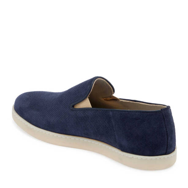 Lacivert Hakiki Nubuk Deri Erkek Loafer - E24I1AY56695-C39 - Tergan