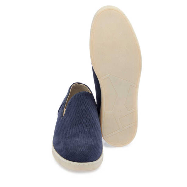 Lacivert Hakiki Nubuk Deri Erkek Loafer - E24I1AY56695-C39 - Tergan