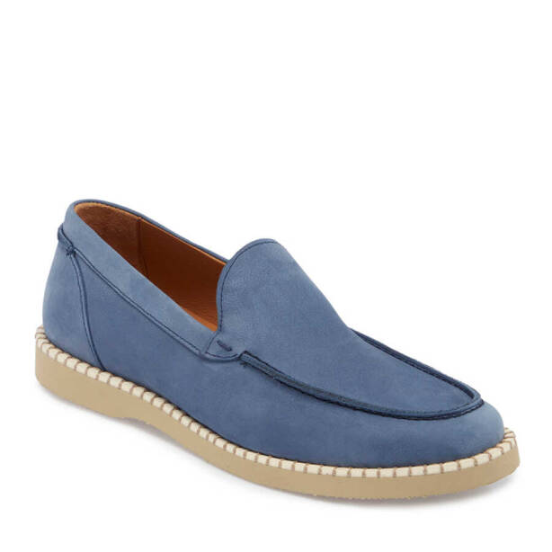 Mavi Hakiki Nubuk Deri Erkek Loafer - E24I1AY56641-F58 - Tergan