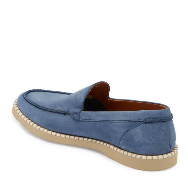 Mavi Hakiki Nubuk Deri Erkek Loafer - E24I1AY56641-F58 - Tergan
