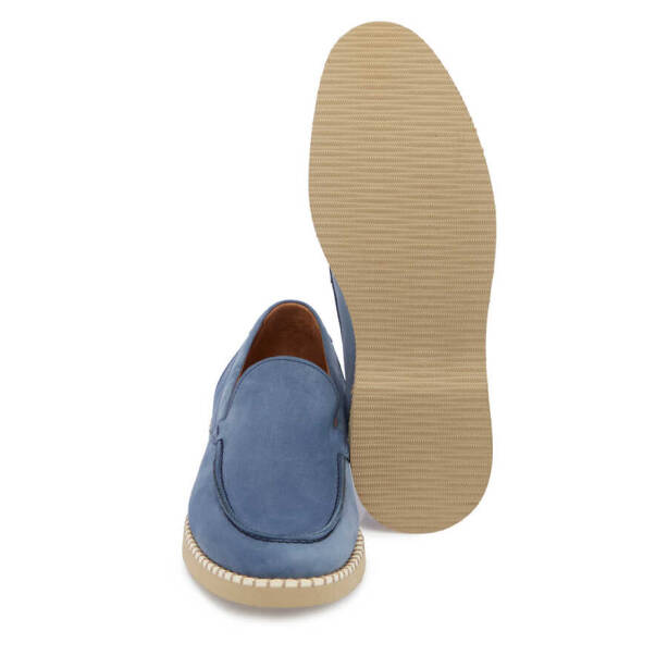 Mavi Hakiki Nubuk Deri Erkek Loafer - E24I1AY56641-F58 - Tergan