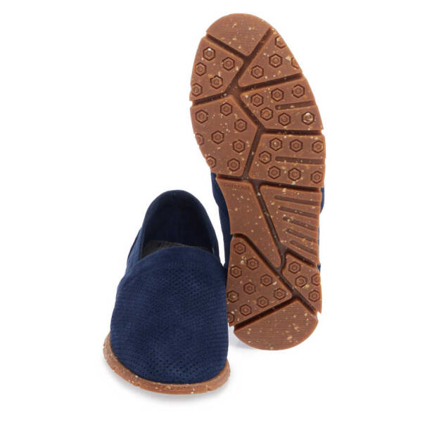 Mavi Hakiki Süet Deri Erkek Loafer - E24I1AY56589-F60 - Tergan