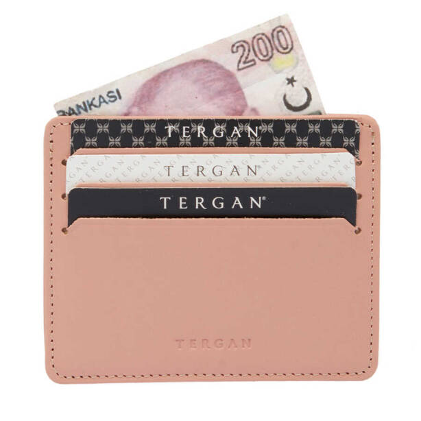 Pudra Hakiki Deri Unisex Kredi Kartlık - S1KK00001050-T40 - Tergan