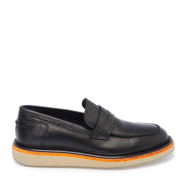 Siyah Hakiki Deri Erkek Loafer - E25I1AY57192-A23 - Tergan