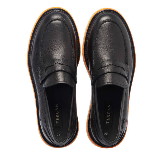 Siyah Hakiki Deri Erkek Loafer - E25I1AY57192-A23 - Tergan