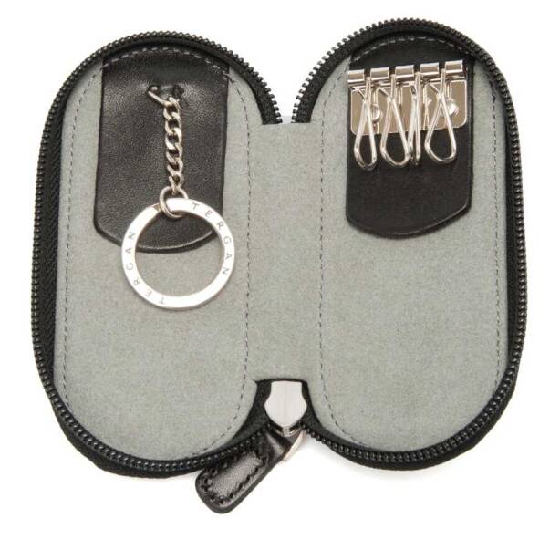 Siyah Deri Unisex Anahtarlık - S1AN00000096-A97 - Tergan