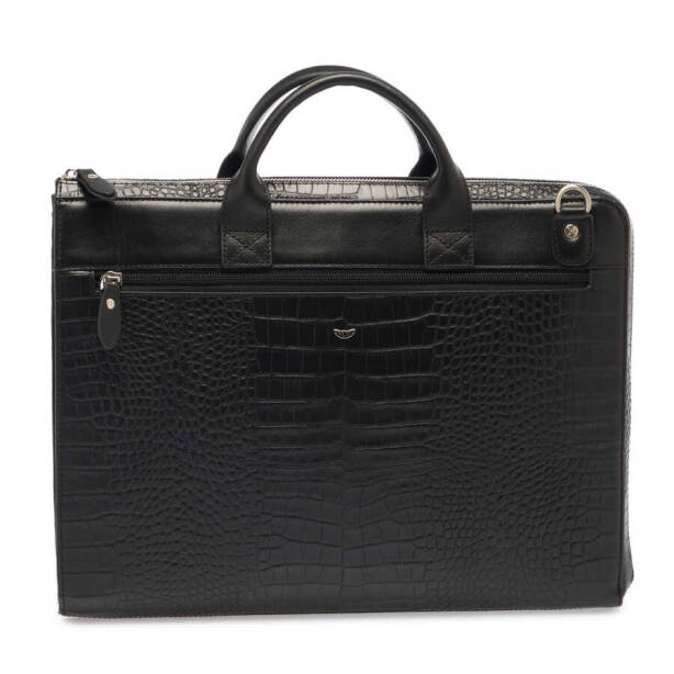 Siyah Hakiki Deri Unisex Evrak Çantası - S1EV00021218-I5C 