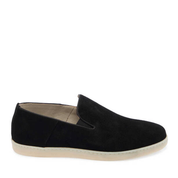 Siyah Hakiki Nubuk Deri Erkek Loafer - E24I1AY56695-A64 - Tergan