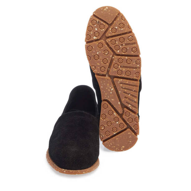 Siyah Hakiki Süet Deri Erkek Loafer - E24I1AY56589-A01 - Tergan