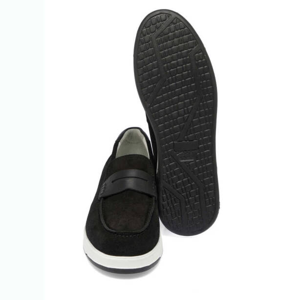 Siyah Hakiki Süet Deri Erkek Loafer - E24I1AY56786-A01 - Tergan