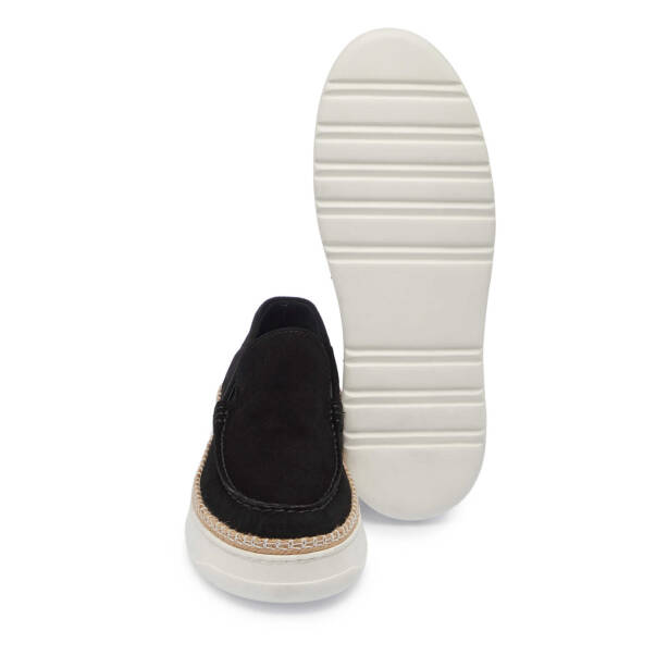 Siyah Hakiki Süet Deri Erkek Loafer - E25I1AY57331-A01 - Tergan
