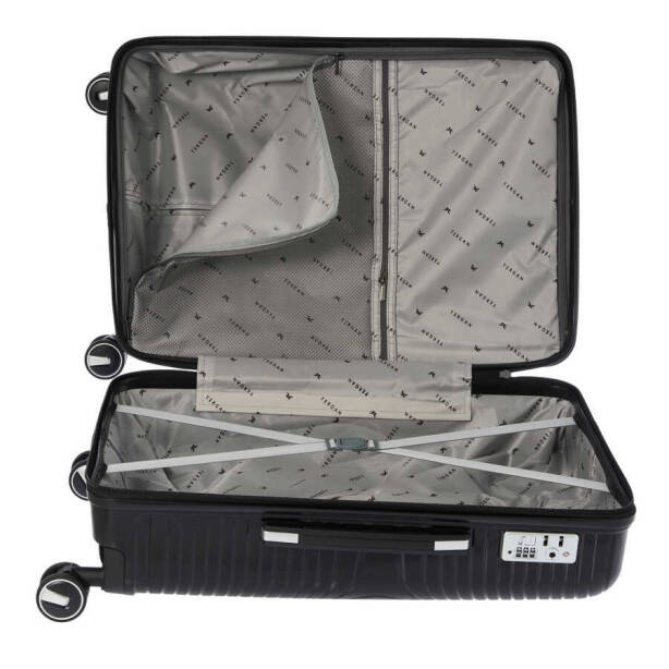 Siyah Unisex Büyük Boy Valiz - S1SC00047428-D62 - Tergan