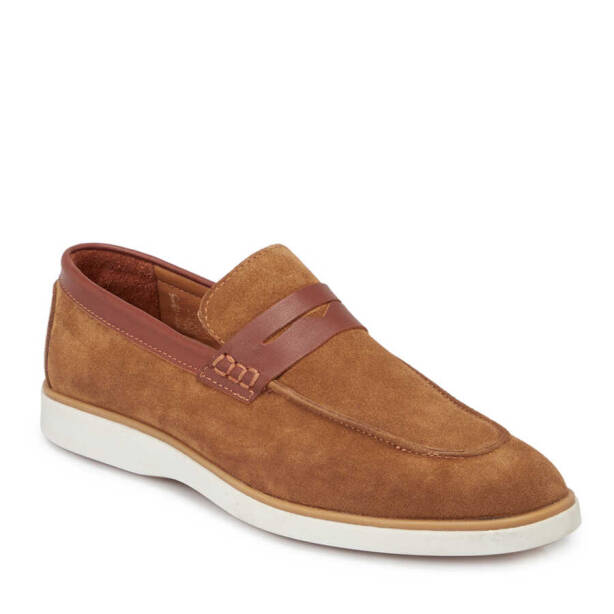 Taba Hakiki Süet Deri Erkek Loafer - E24I1AY56749-K59 - Tergan
