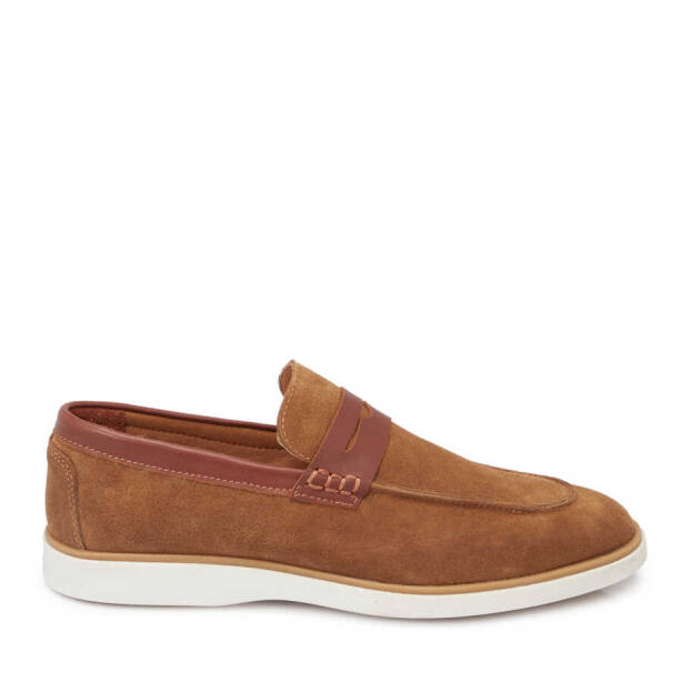 Taba Hakiki Süet Deri Erkek Loafer - E24I1AY56749-K59 - Tergan