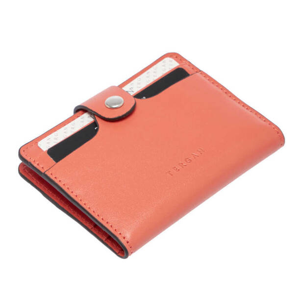 Turuncu Hakiki Deri Unisex Kredi Kartlık - S1KK00001653-J1G 