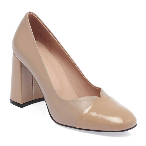Vizon Hakiki Deri Kadın Topuklu Ayakkabı - K24I1AY67478-W22