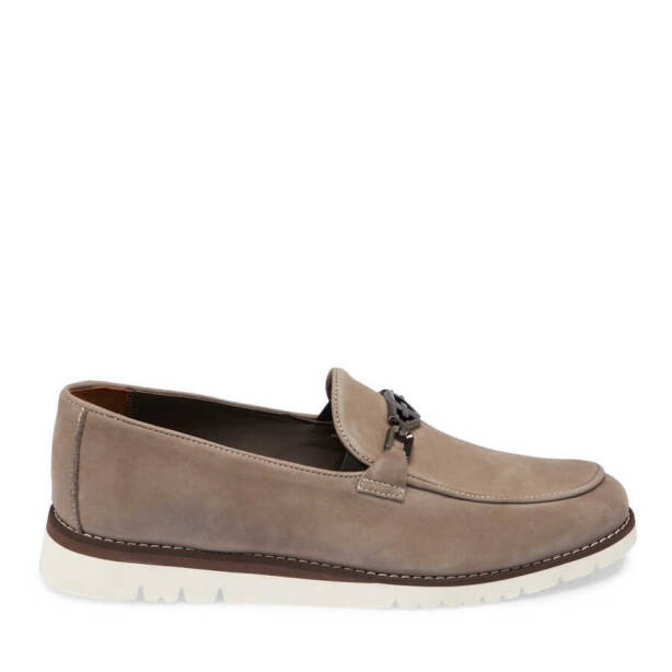 Vizon Hakiki Nubuk Deri Erkek Loafer - E24I1AY56783-A65 - Tergan