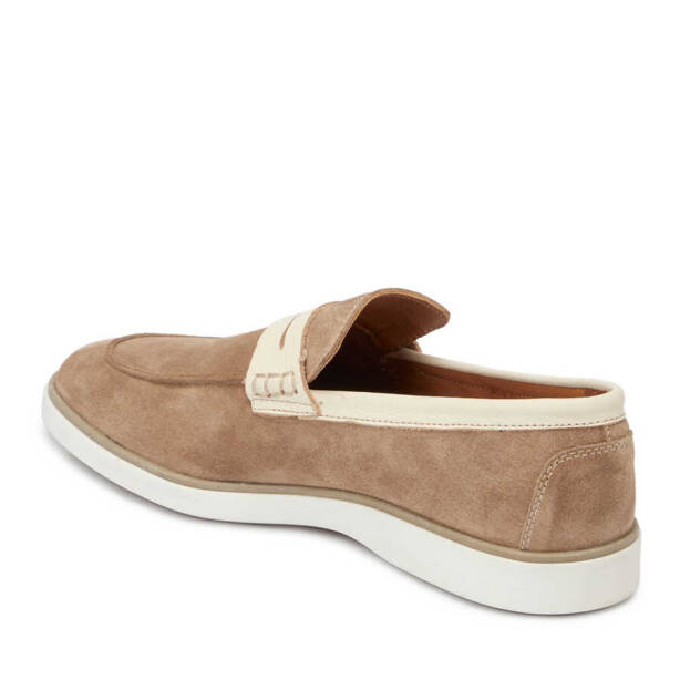 Vizon Hakiki Süet Deri Erkek Loafer - E24I1AY56749-A02 - Tergan