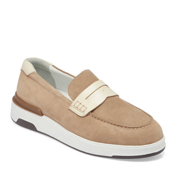 Vizon Hakiki Süet Deri Erkek Loafer - E24I1AY56786-A02 - Tergan
