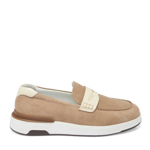 Vizon Hakiki Süet Deri Erkek Loafer - E24I1AY56786-A02 - Tergan
