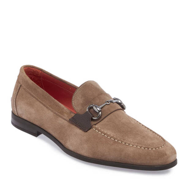 Vizon Hakiki Süet Deri Erkek Loafer - E24I1AY56787-A02 - Tergan