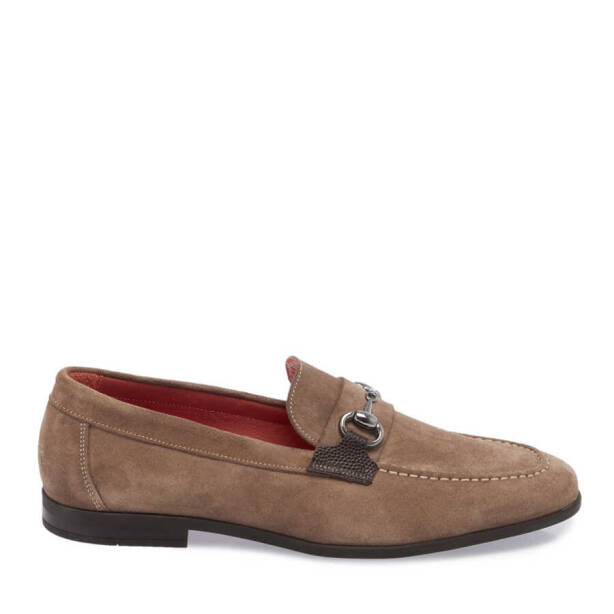 Vizon Hakiki Süet Deri Erkek Loafer - E24I1AY56787-A02 - Tergan