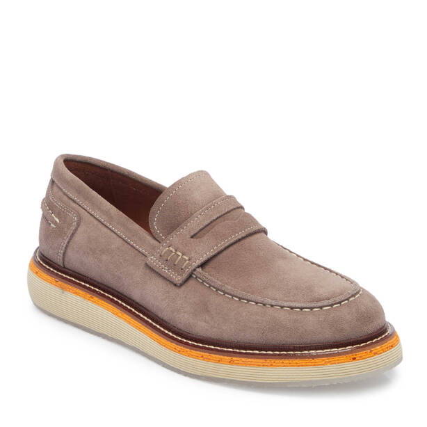 Vizon Hakiki Süet Deri Erkek Loafer - E25I1AY57192-T86 - Tergan