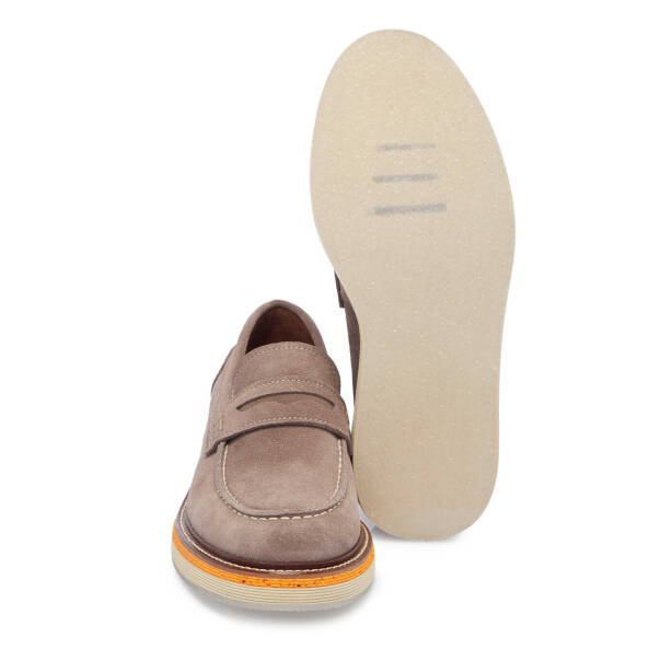 Vizon Hakiki Süet Deri Erkek Loafer - E25I1AY57192-T86 - Tergan