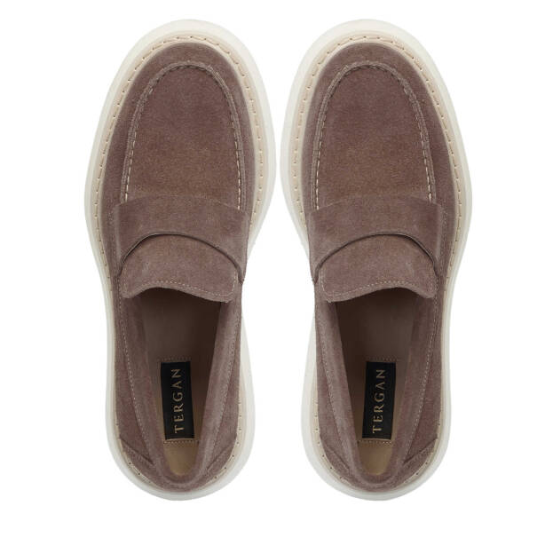Vizon Hakiki Süet Deri Erkek Loafer - E25I1AY57237-A02 - Tergan